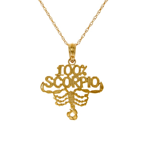 14k Gold Small Scorpio Charm Necklace